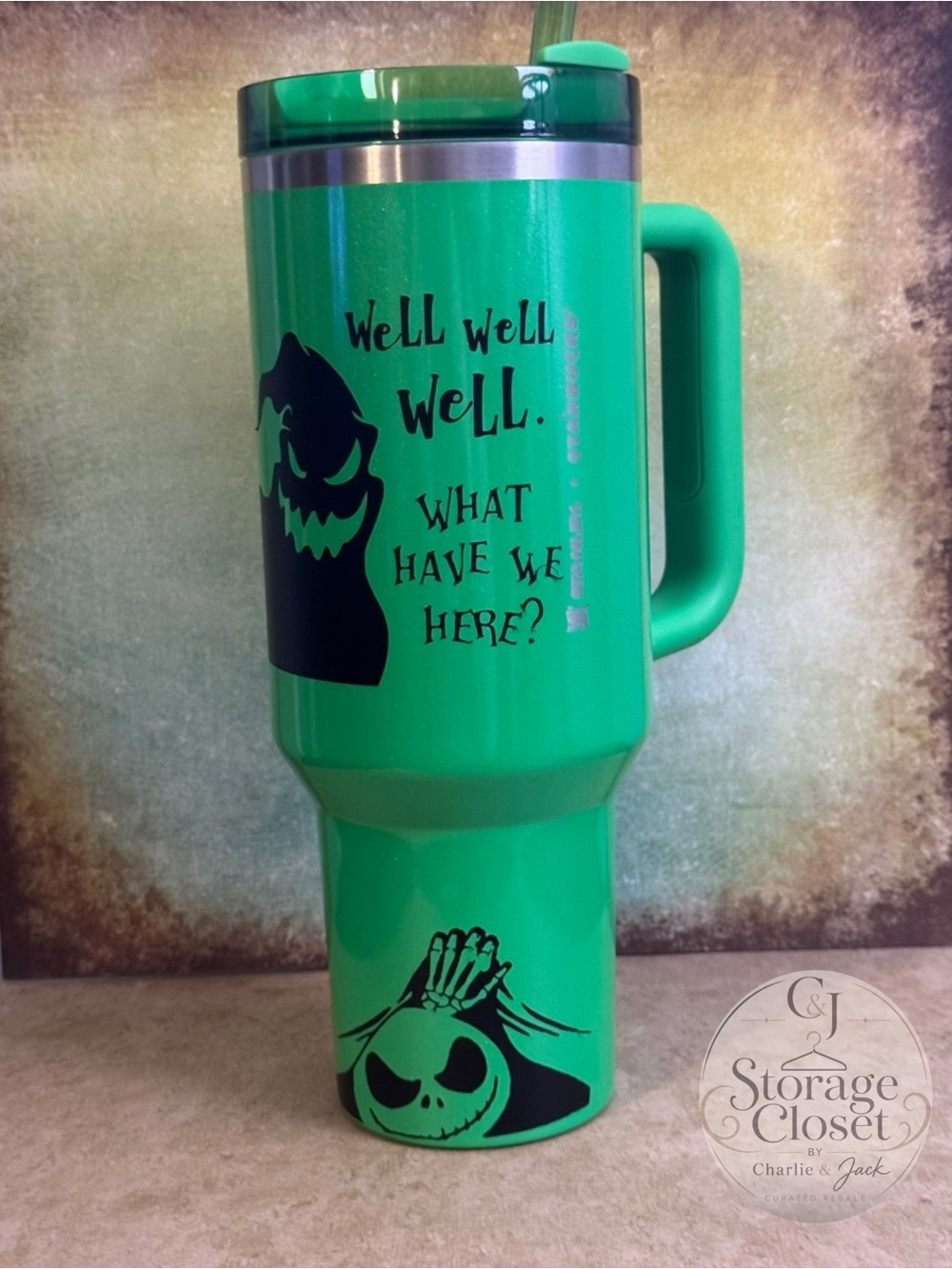 Stanley and Starbucks 40oz with Halloween Character Graphics